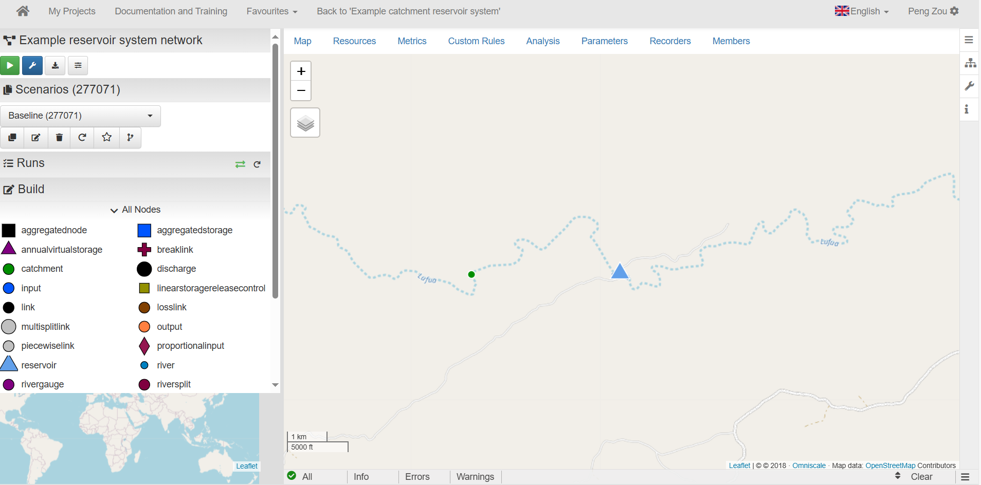 Adding a catchment node