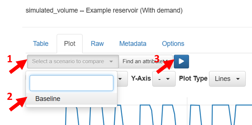 Selecting baseline to compare