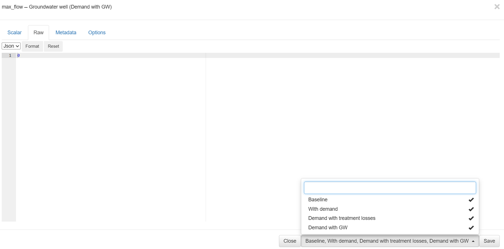 Select all scenarios